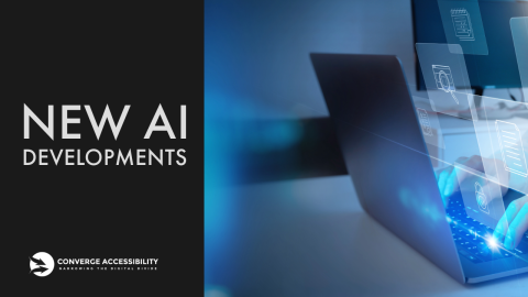 Background image with text "new AI developments"