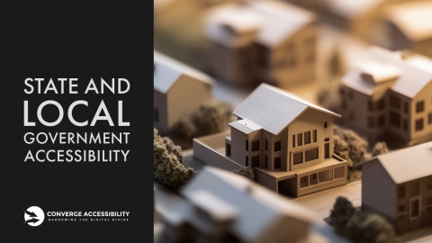 Background image with text "state and local government accessibility"